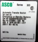Used Asco 300 Series Power Transfer Switch, 400 Amps, 3/50-60/208 volts. Cat# E00300030400C10C, UL Listed, type 1 enclosure.