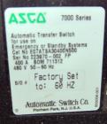 Used Asco 7000 Series Automatic Transfer Switch. 400 Amps, 480 volt, 60 hz.
