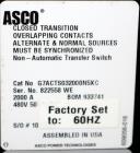 Used Asco 2000 Amp 7000 series automatic transfer switch, closed transition