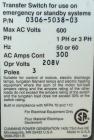 Unused- Cummins Model OTECC, 300 Amp Automatic Transfer Switch, 3/60/208V. SN-K060332235, P/N 0306-5038-03.  Mounted in a Nema 1 enclosure. Built 2006.