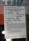 Used Cummins 600 Amp service entrance rated ATS automatic transfer switch
