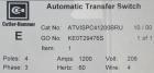Used Cutler Hammer Automatic Transfer Switch, model ATVISPC41200BRU, 1200 amps, 4 pole, 3/60/208 volt.