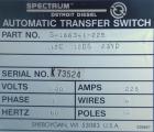 Used Spectrum / Detroit Diesel 225 Amp 3/60/480V, 3 pole, automatic transfer switch, part no S-166341-225, SN K73524.Nema 1 enclosure.