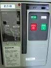 Used Eaton 600 Amp Automatic Transfer Switch, Catalog# ATVIMGB30600XSU. 3 Phase 120-600V, 3 pole, Magnum DS 600 amp circuit breakers with 100,000KA trip. Year 2012.
