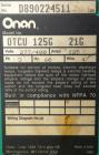 Used Onan Transfer Switch, 125 amp, 3/60/440/480V, model OTCU125G21G, serial #D890224511.