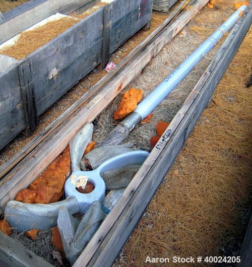 Used Glass Lined Crylock Agitator for approximate 500 gallon reactor. Approximate 3" diameter shaft x 103" long. RW end with a 4 blade hub assembly.