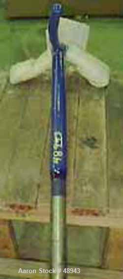 USED: Pfaudler 20 gallon glass lined 3 blade retreat curve impeller. 34" long x 1-1/2" od with a 14" span. To be used with a 2.5 dtw drive.