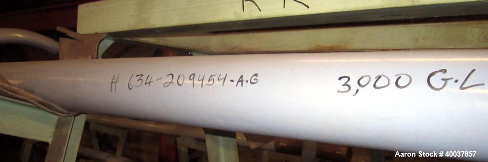 Used Pfaudler Glass Lined 3-Blade Retreat Curve Impellar For 3,000 Gallon Reactor. 48" span x 166.5" long. 5-1/2" diameter seal area. Nucerite glass. To be used on a 8RW drive.