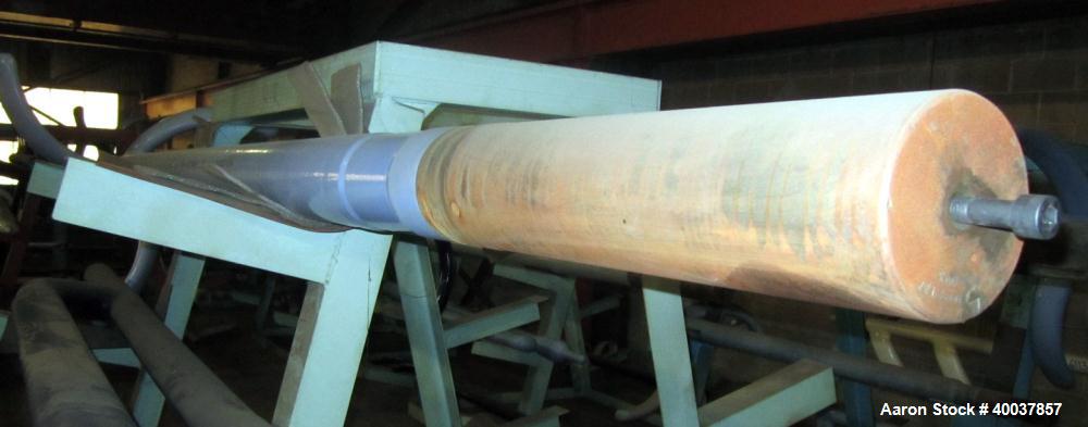 Used Pfaudler Glass Lined 3-Blade Retreat Curve Impellar For 3,000 Gallon Reactor. 48" span x 166.5" long. 5-1/2" diameter seal area. Nucerite glass. To be used on a 8RW drive.