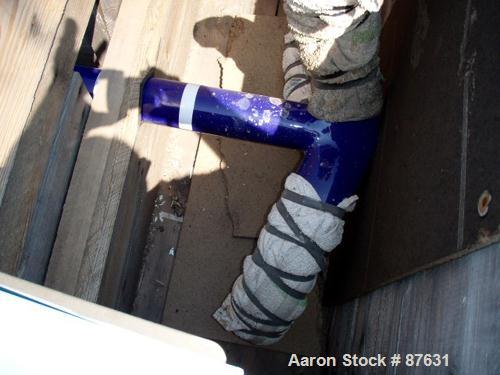 USED: Pfaudler 500 gallon 3-blade retreat curve agitator 4TW-500G. 100" x 36" x 3". Dark blue glass.