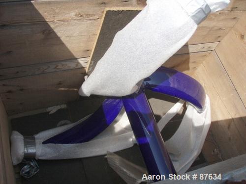 Used Reglassed- Pfaudler 1000 Gallon 3-Blade Retreat Curve Agitator 5DTW-1000G. 122" x 44" x 3-1/2". DTW drive. Dark blue glass.