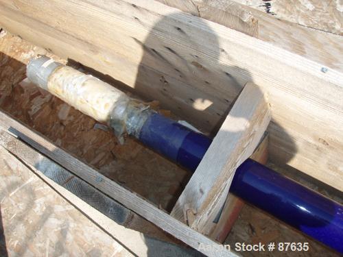 Unused-REGLASSED: Pfaudler 1000 gallon 3-blade retreat curve agitator 5RW-1000G. 120" long x 44" x 3-1/2". Dark blue glass. RW drive.