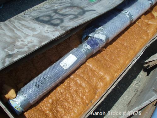 Unused-REGLASSED: 1000 gallon, 116" x 10" x 4-1/2" fin baffle. Dark blue glass tip.