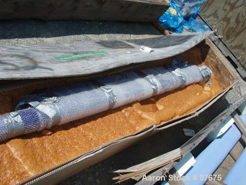 Unused-REGLASSED: 1000 gallon, 116" x 10" x 4-1/2" fin baffle. Dark blue glass tip.
