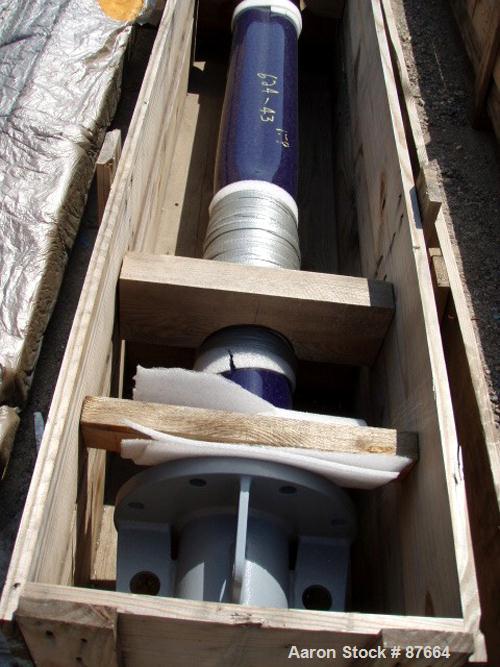 Unused-REGLASSED: Dedietrich 4000 gallon Beaver Tail baffle. 152" x 7" x 6" with flange. Dark blue glass. Flush bottom.