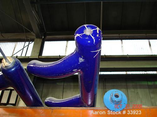Used Pfaudler Glass Lined Baffle, 4000 Gallon.  4-1/2" Diameter x 142" long, 3 finger up, blue glass. Has provision for tantalum tip.