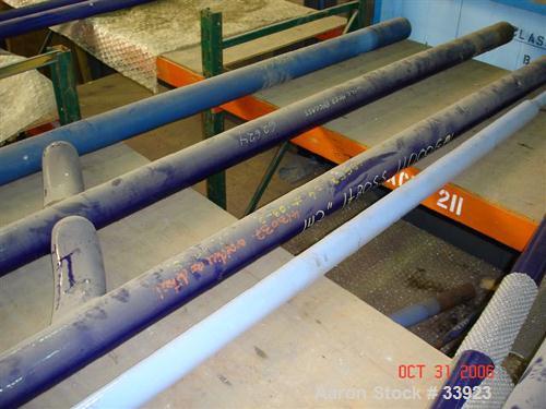 Used- Pfaudler Glass Lined Baffle, 4000 Gallon.  4-1/2" Diameter x 142" long, 3 finger up, blue glass. Has provision for tan...