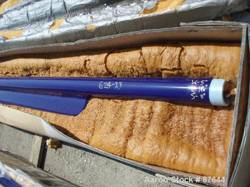 Unused-REGLASSED: Pfaudler 4000 gallon fin baffle. 146" x 11" x 5". Dark blue glass. Glass tip.