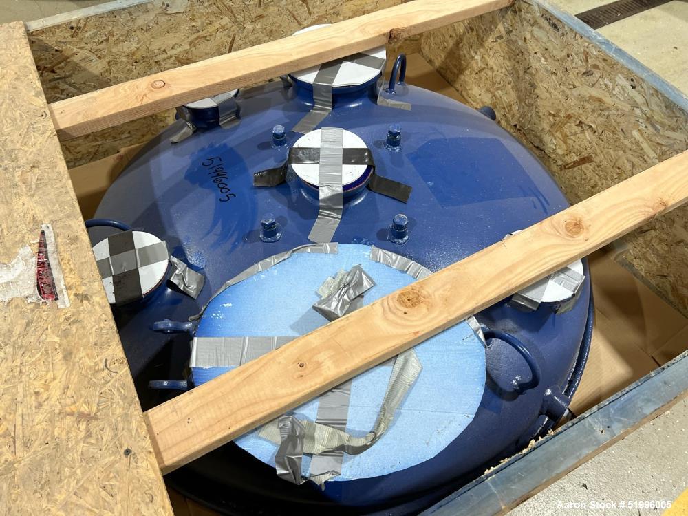 Used Reglassed Pfaudler Glass Head for a 300 gallon vessel. Approximately 48"diameter. Openings: 8", 18" x 12" manhole, No cover, 4-1/2", (3) 4".