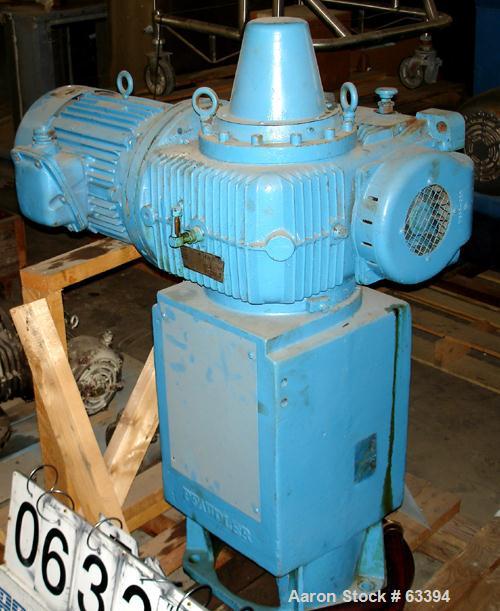 USED: Pfaudler model 5RW agitator drive only. Includes pedestal, bearing housing and gearbox. Driven by a 20/10 hp motor, 480 volt, output rpm 44.