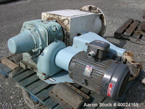 Used Pfaudler Agitator, Size 8RW. Ratio 15 to 1. Driven by a 25/12.5 hp, 460 volt, 1740/875 rpm XP motor. Includes a mechanical seal housing (no seal), split shaft clamp and mounting plate. 40 hp gea...