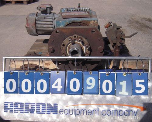 Used Pfaudler Agitator, Size 5RWFFG, Model FMDWV50500EJD. P ratio 1.8 to 1, S ratio 10 to 1, OA ratio 18 to 1, 97 rpm. Driven by a 10 hp, 3/60/230/460 volt, 1725 rpm motor. Includes a lubricator.