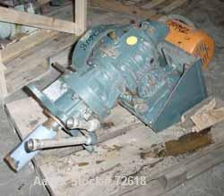 USED: Pfaudler cone drive single reduction 4DTW, model FDWV-50410-BJD. Ratio 15:1, fixed belt driven, motor 5 hp, 3/60/230/460 volt XP, 1750 rpm mechanical seal design 3" with seal housing.