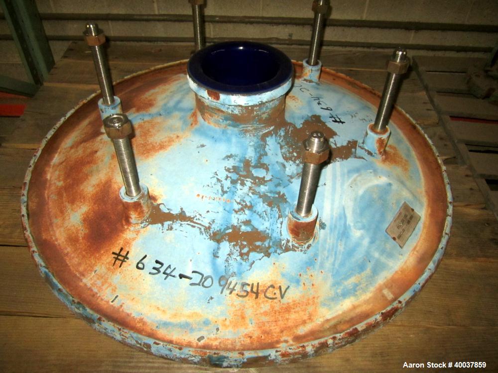 Used Pfaudler 36" Glass Lined Great Cover For 3,000 Gallon Glass Lined Reactor