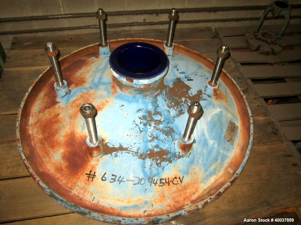 Used Pfaudler 36" Glass Lined Great Cover For 3,000 Gallon Glass Lined Reactor