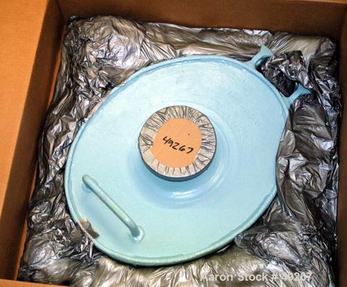 Unused-UNUSED/REGLASSED 14" x 18" oval manway cover. Has provision for center sight glass.