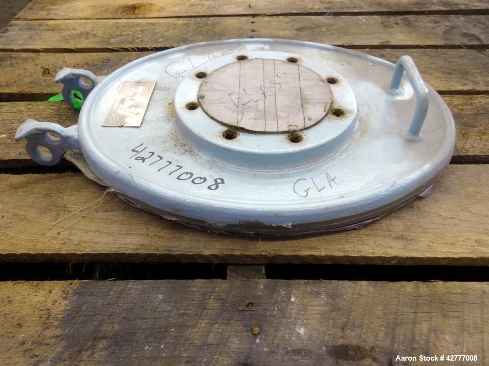 Used Pfaudler 14" x 18" Manway Cover. Rated 100 psi, provision for a sight glass.