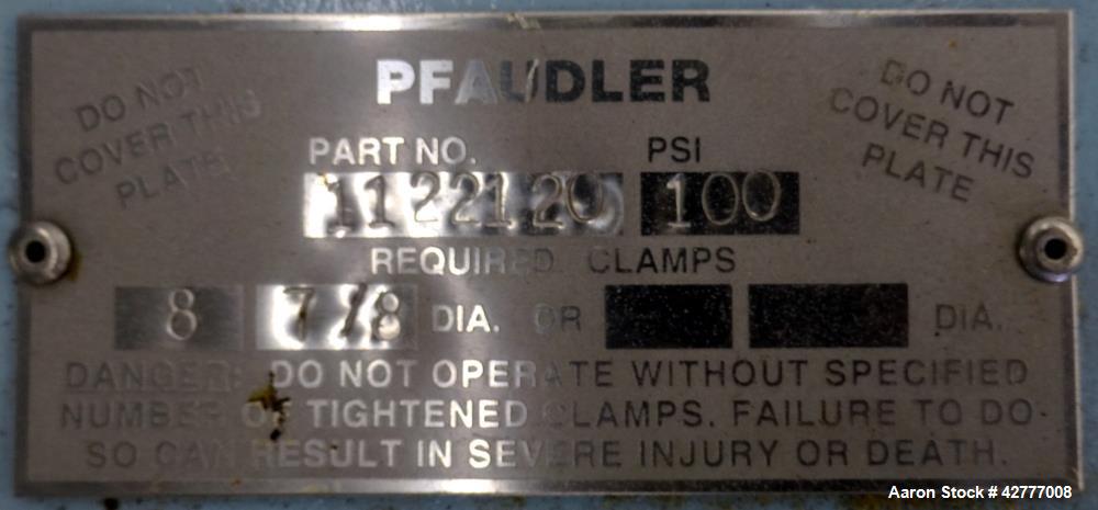 Used Pfaudler 14" x 18" Manway Cover. Rated 100 psi, provision for a sight glass.