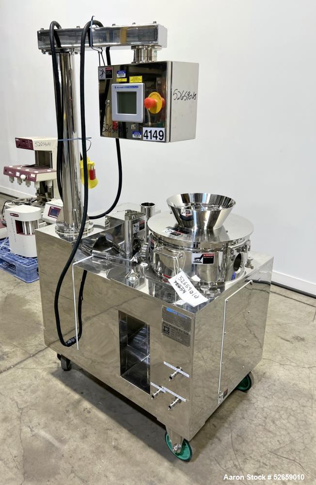 Used- Fuji Paudal Marumerizer Spheronizer, Model QJ400TG, 316 Stainless Steel contact parts. 4L batch size. 8" diameter feed...