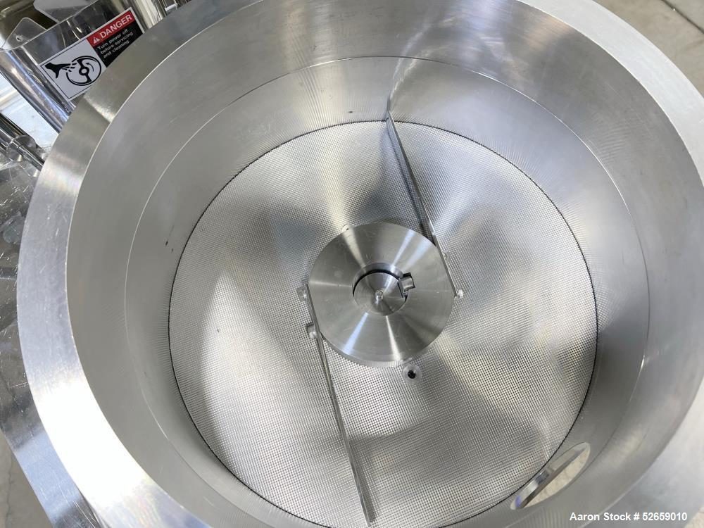 Used- Fuji Paudal Marumerizer Spheronizer, Model QJ400TG, 316 Stainless Steel contact parts. 4L batch size. 8" diameter feed...