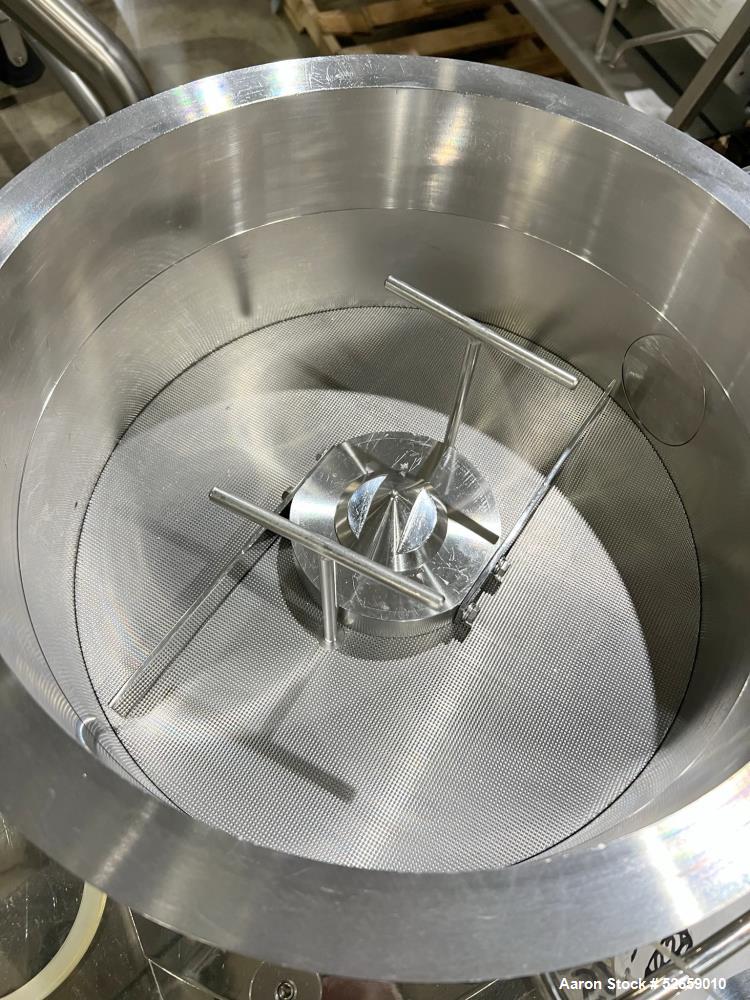 Used- Fuji Paudal Marumerizer Spheronizer, Model QJ400TG, 316 Stainless Steel contact parts. 4L batch size. 8" diameter feed...