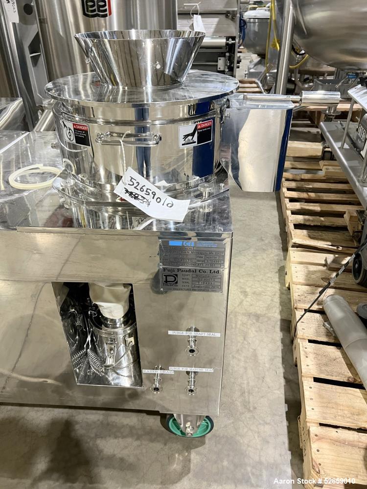 Used- Fuji Paudal Marumerizer Spheronizer, Model QJ400TG, 316 Stainless Steel contact parts. 4L batch size. 8" diameter feed...