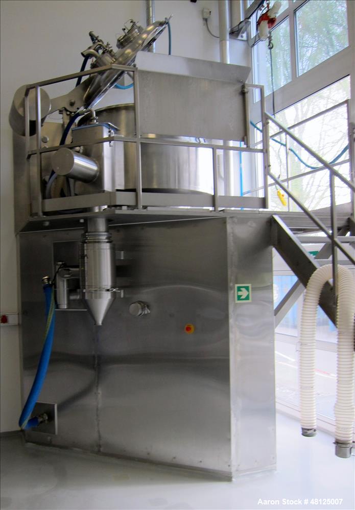 Used GEA Niro Pharma Systems Aeromatic Fielder mixing/drying system consisting of: (1) GEA Niro Aeromatic Fielder high shear mixer, type PMA 1200. Polished stainless steel construction, Total capacit...