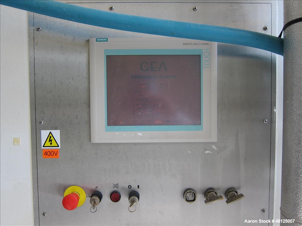 Used GEA Niro Pharma Systems Aeromatic Fielder mixing/drying system consisting of: (1) GEA Niro Aeromatic Fielder high shear mixer, type PMA 1200. Polished stainless steel construction, Total capacit...