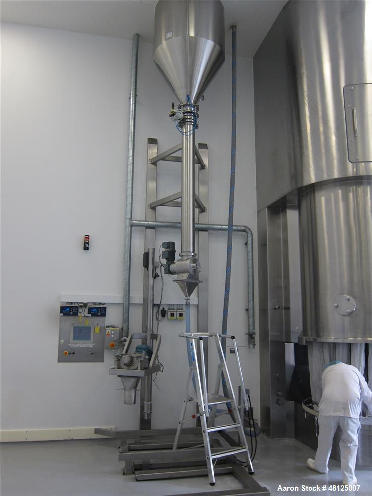 Used GEA Niro Pharma Systems Aeromatic Fielder mixing/drying system consisting of: (1) GEA Niro Aeromatic Fielder high shear mixer, type PMA 1200. Polished stainless steel construction, Total capacit...