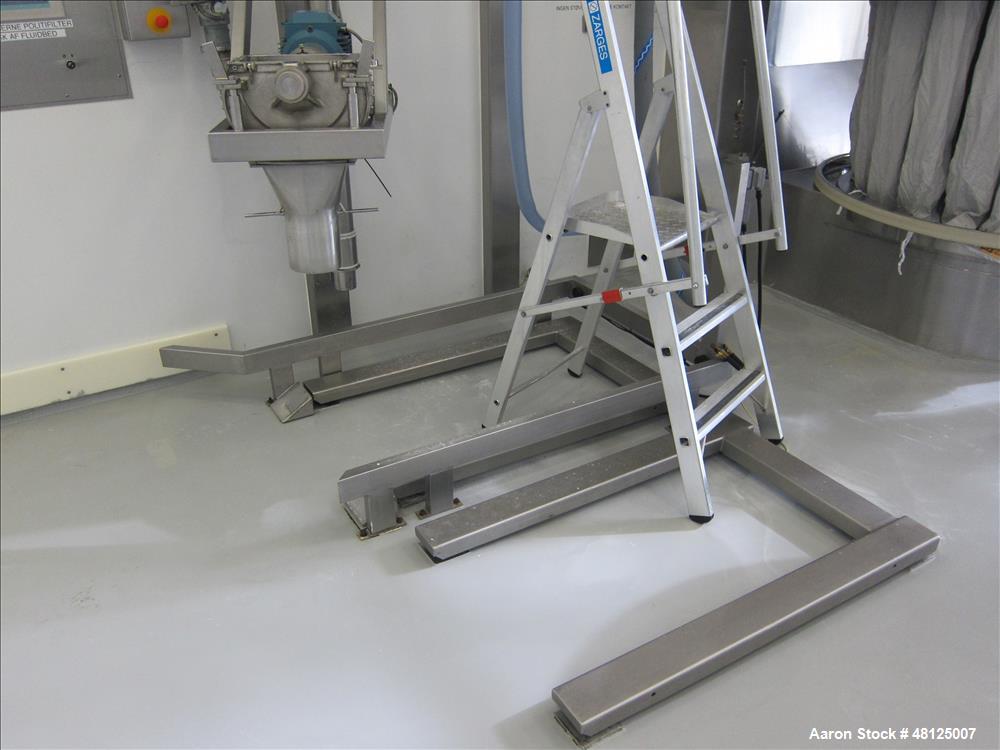 Used GEA Niro Pharma Systems Aeromatic Fielder mixing/drying system consisting of: (1) GEA Niro Aeromatic Fielder high shear mixer, type PMA 1200. Polished stainless steel construction, Total capacit...