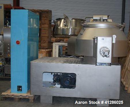 Used- Fielder Vertical Mixer/ Granulator for Dry Product. Model PMA 600/2 G. Stainless steel. Capacity 140 gallons (530 lite...
