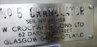 Used W. Crockatt and Sons LTD Granualtor, Model # 5