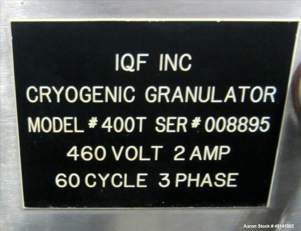 Used IQF Cryogenic Granulator, Model 400T