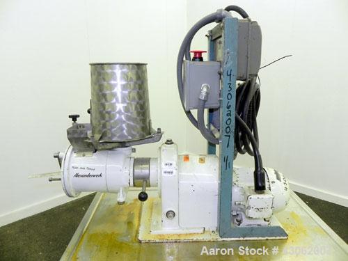 Used Stainless Steel Alexanderwerk Moist Granulation Machine, Model GA 65/SKM