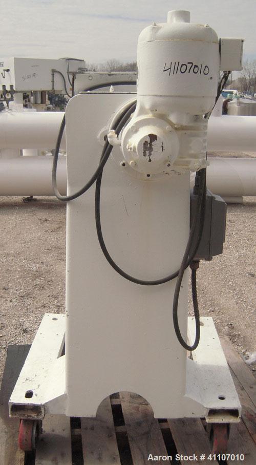 Used Colton Twin Rotary Oscillating Granulator, model 544A, 304 stainless steel. (2) 4" diameter 6 blade rotors. Top feed, no cover, bottom discharge chute with screen. Driven by a 1 hp, 3/60/208-220...
