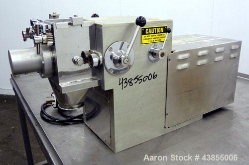 Used Frewitt GLA Oscillating Granulator, Type GLAORV, 316 Stainless Steel. Approximate capacity up to 80 kg per hour depending on the type of material. Driven by a 0.37 kw, 3/50/220/380 volt, 1380 rp...