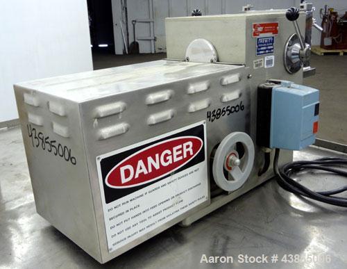 Used Frewitt GLA Oscillating Granulator, Type GLAORV, 316 Stainless Steel. Approximate capacity up to 80 kg per hour depending on the type of material. Driven by a 0.37 kw, 3/50/220/380 volt, 1380 rp...