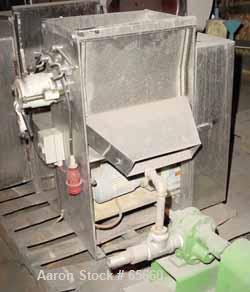 USED: Frewitt oscillating granulator, model MG205, stainless steel.5" diameter x 19" long (5) bar rotor, 14" x 19" feed opening,discharge chute, drien by approx 1 kw varispeed motor.