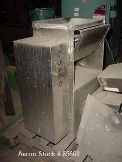 USED: Frewitt oscillating granulator, model MG205, stainless steel.5" diameter x 19" long (5) bar rotor, 14" x 19" feed opening,discharge chute, drien by approx 1 kw varispeed motor.