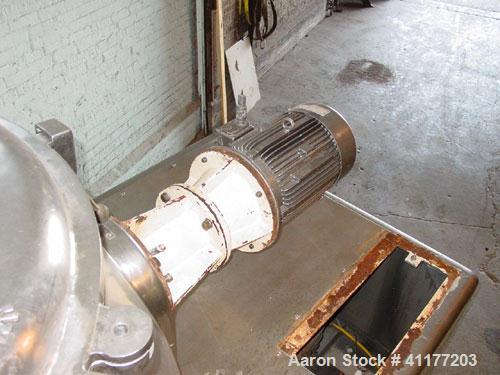 Used Diosna P-800 high shear mixer granulator. Bowl Volume 800 liters. Batch size up to 720 liters. Main rotor drive: 35/55 KW. Main rotor speed: 49/98 RPM. Chopper drive: 14/16 KW. Chopper speed: 14...